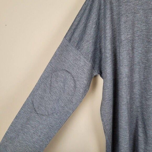 Go Couture Size XL Colorblock Top Long Sleeve Gray Green Red Black - Picture 4 of 12